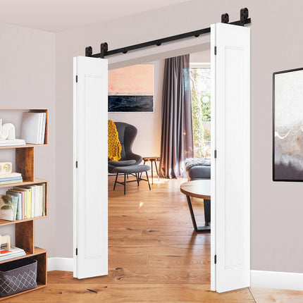 Nuk3y Bifold Sliding Barn Door Hardware Kit