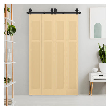 Nuk3y Bifold Sliding Barn Door Hardware Kit