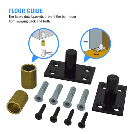 Nuk3y Bifold Sliding Barn Door Hardware Kit