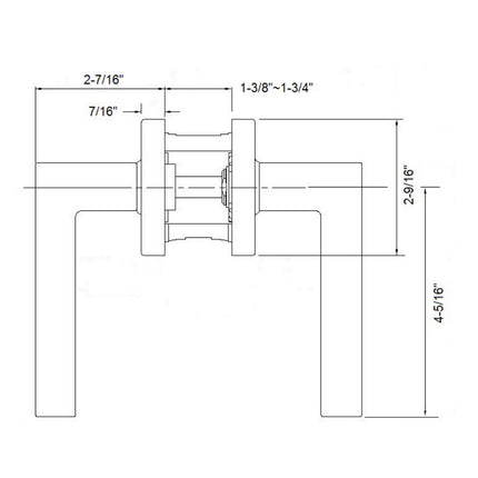 Pamex Onyx Contemporary Leverset - Hardware X Supply
